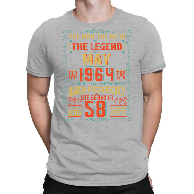 The Man The Myth The Legend 58 Birthday 1964 Green T-Shirt by nsikekhizom | Artistshot