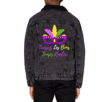 Laissez Les Bons Temps Rouler Mardi Gras New Orlea Unisex Sherpa-lined Denim Jacket | Artistshot