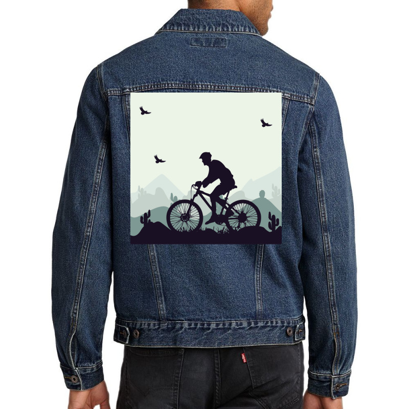 Mountain Bike Music Men Denim Jacket by gugaisraero | Artistshot