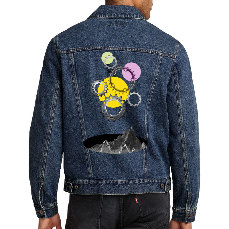 Exiting The Cycling Pain Cave Nostalgia Men Denim Jacket | Artistshot