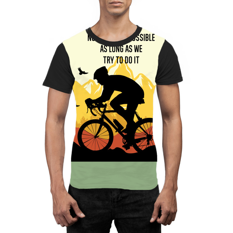 Mountain Bicycle Yellow Graphic T-shirt | Artistshot