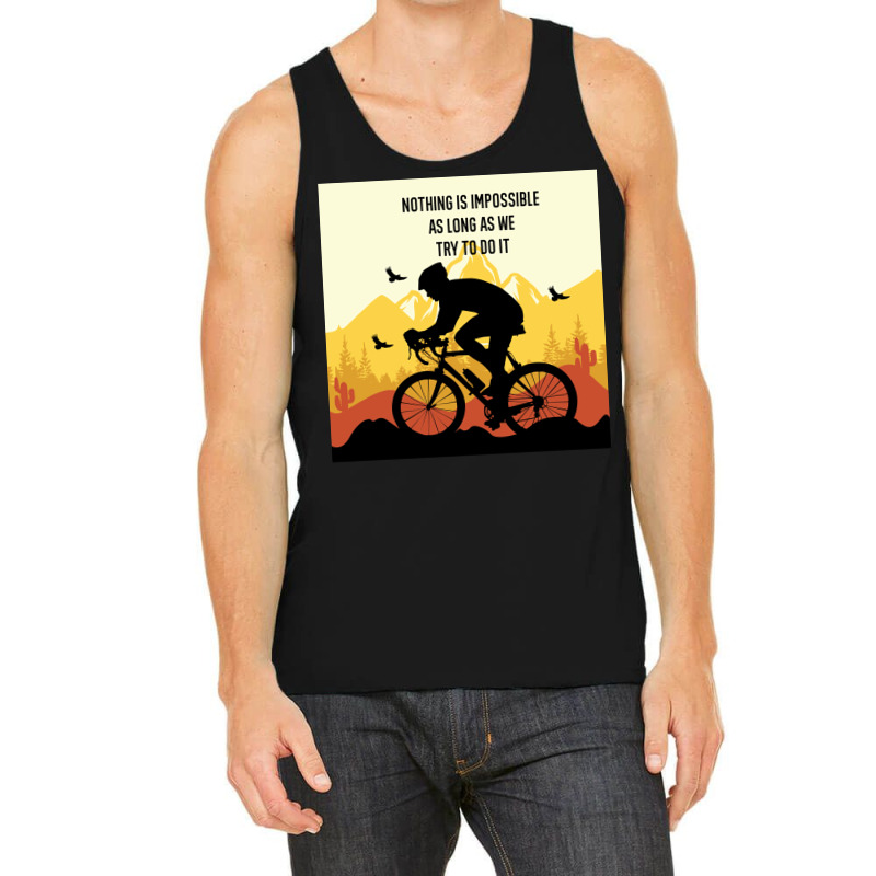 Mountain Bicycle Yellow Tank Top | Artistshot