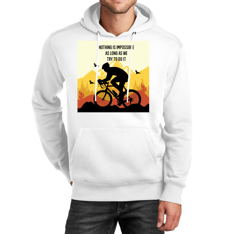 Mountain Bicycle Yellow Unisex Hoodie | Artistshot