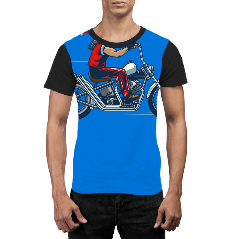 Santa Claus Biker Gift Graphic T-shirt | Artistshot