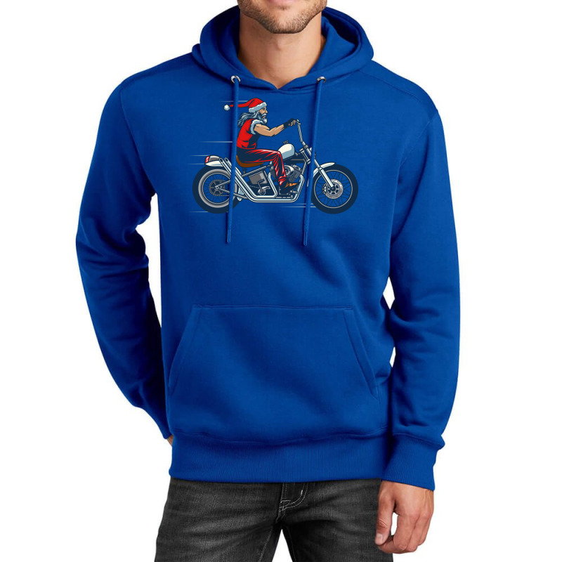 Santa Claus Biker Gift Unisex Hoodie | Artistshot