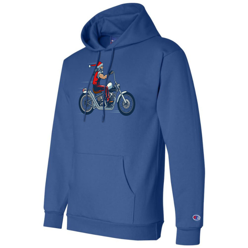 Santa Claus Biker Gift Champion Hoodie | Artistshot