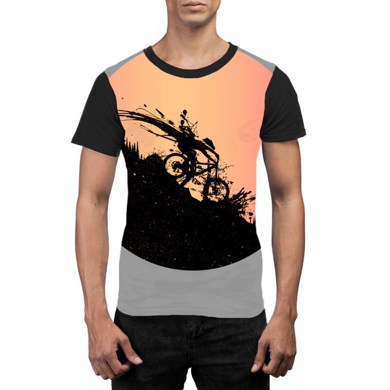 Mtb Print On Back Cool Graphic T-shirt | Artistshot