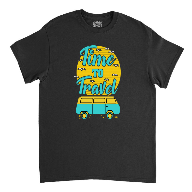 Time To Travel Summer Beach Classic T-shirt by chris299 | Artistshot