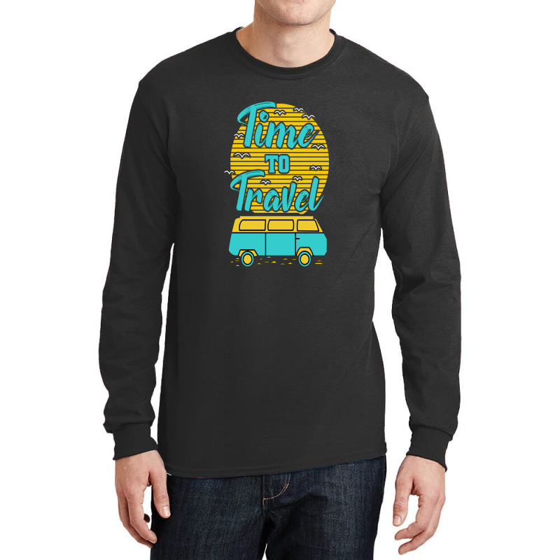 Time To Travel Summer Beach Long Sleeve Shirts by chris299 | Artistshot