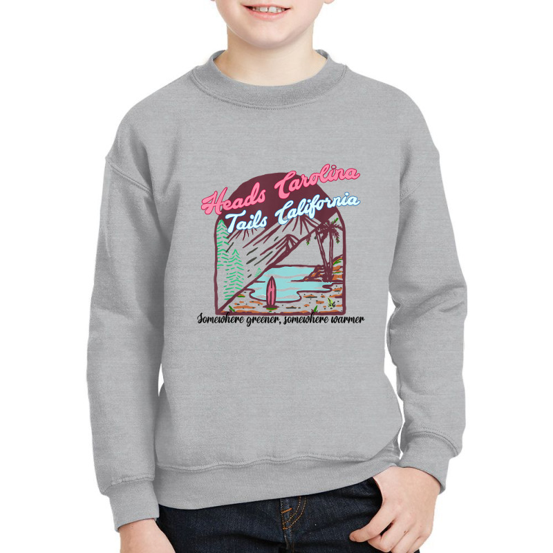 Heads Carolina Tail California Western Summer Beac Youth Sweatshirt | Artistshot