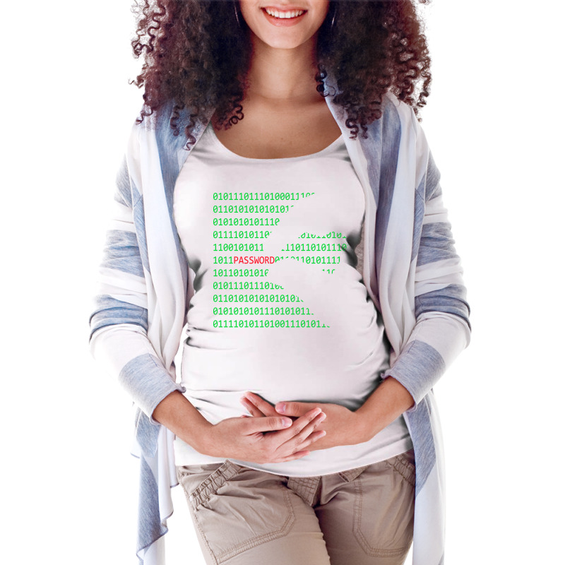 Password Hacked Between Numbers 70s Maternity Scoop Neck T-shirt by eriqfelgerd | Artistshot