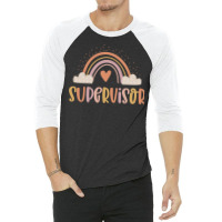 Supervisor Boho Casual Over The Rainbow Design 3/4 Sleeve Shirt | Artistshot