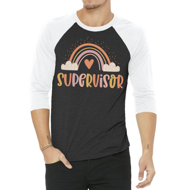 Supervisor Boho Casual Over The Rainbow Design 3/4 Sleeve Shirt by hoyingskizob | Artistshot