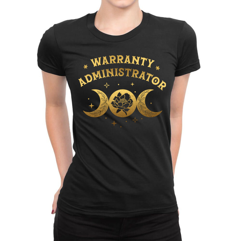 Warranty Administrator Boho Moon Wild Rose Golden Ladies Fitted T-Shirt by lisjandainaf | Artistshot