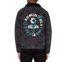 Admin Resting Face Summer Unisex Sherpa-lined Denim Jacket | Artistshot