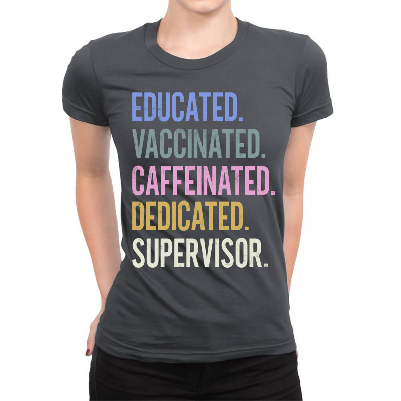 Supervisor Retro Vaccination Design Ladies Fitted T-Shirt by branthlykiusj | Artistshot