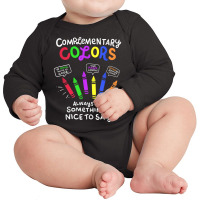 Funny Art T Shirt Complimentary Colors For Art Teachers T Shirt Long Sleeve Baby Bodysuit | Artistshot