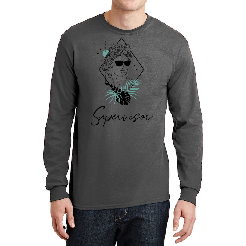 Supervisor Antique Greek God Design Long Sleeve Shirts by wsletiguuri | Artistshot