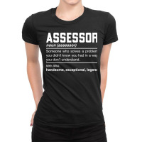 Assessor Definition Design Appraiser Auditor Exami Ladies Fitted T-shirt | Artistshot