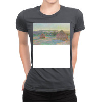 Stacks Of Wheat Claude Monet Ladies Fitted T-shirt | Artistshot