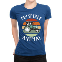 My Spirit Animal Is A Retro Tractor Funny Farmer G Ladies Fitted T-shirt | Artistshot