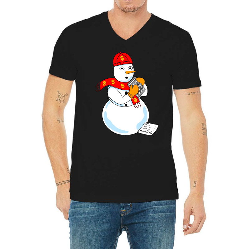 Snowman Accountant Cute V-Neck Tee by mutuladinviav | Artistshot