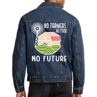 No Farmers Food Future Activist Activism For Gifts Men Denim Jacket | Artistshot