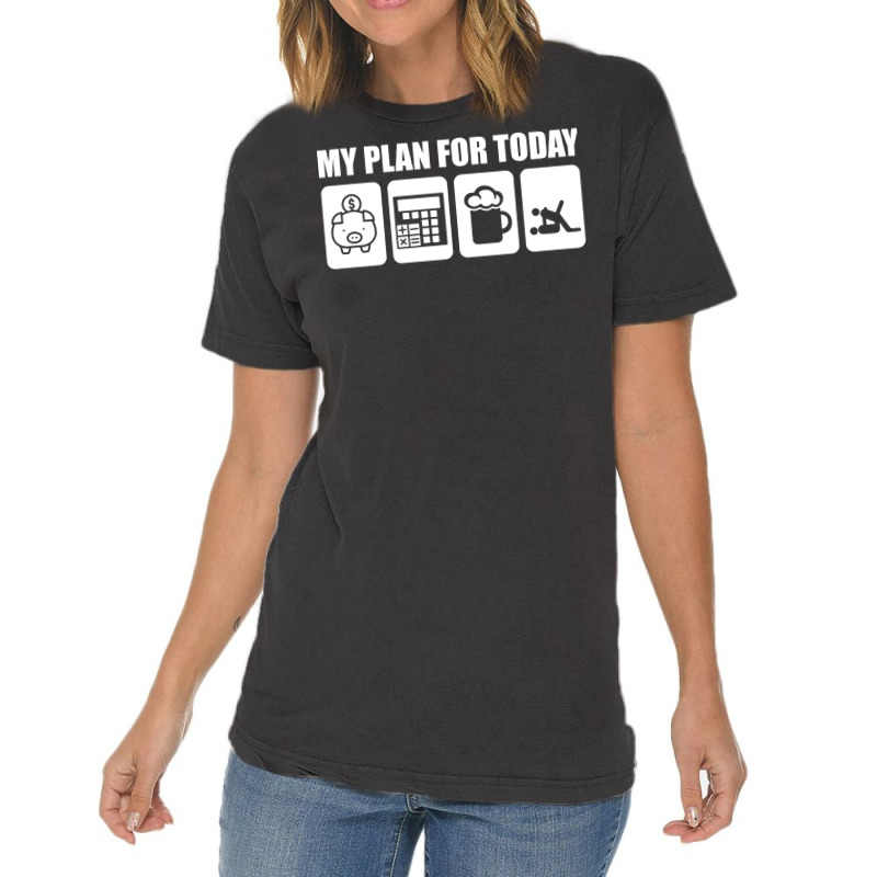 My Plan For Today Accounting Tax Season Numbers Ae Vintage T-shirt | Artistshot