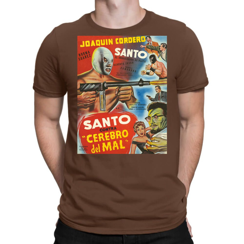 Santo Contra Cerebro Del Mal T-Shirt by sporewashory | Artistshot