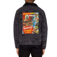 Santo Contra Cerebro Del Mal Unisex Sherpa-lined Denim Jacket | Artistshot