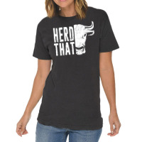 Funny Farming Dairy Farmer Cattle Rancher Gift Her Vintage T-shirt | Artistshot