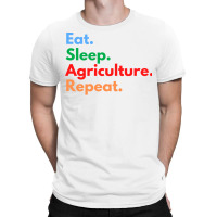 Eat Sleep Agriculture Repeat Red T-shirt | Artistshot