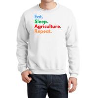 Eat Sleep Agriculture Repeat Red Crewneck Sweatshirt | Artistshot