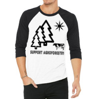 Support Agroforestry Aesthetic 3/4 Sleeve Shirt | Artistshot