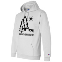 Support Agroforestry Aesthetic Champion Hoodie | Artistshot