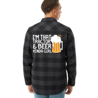 Tractor Beer Kinda Girl Farmer Summer Flannel Shirt | Artistshot