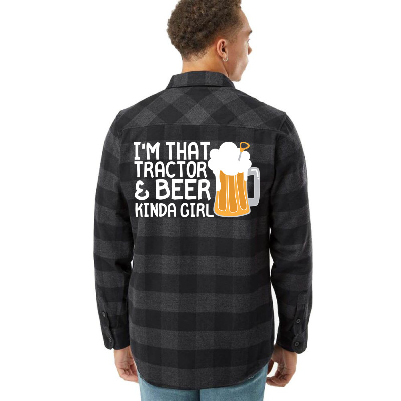 Tractor Beer Kinda Girl Farmer Summer Flannel Shirt | Artistshot