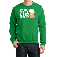 Tractor Beer Kinda Girl Farmer Summer Crewneck Sweatshirt | Artistshot