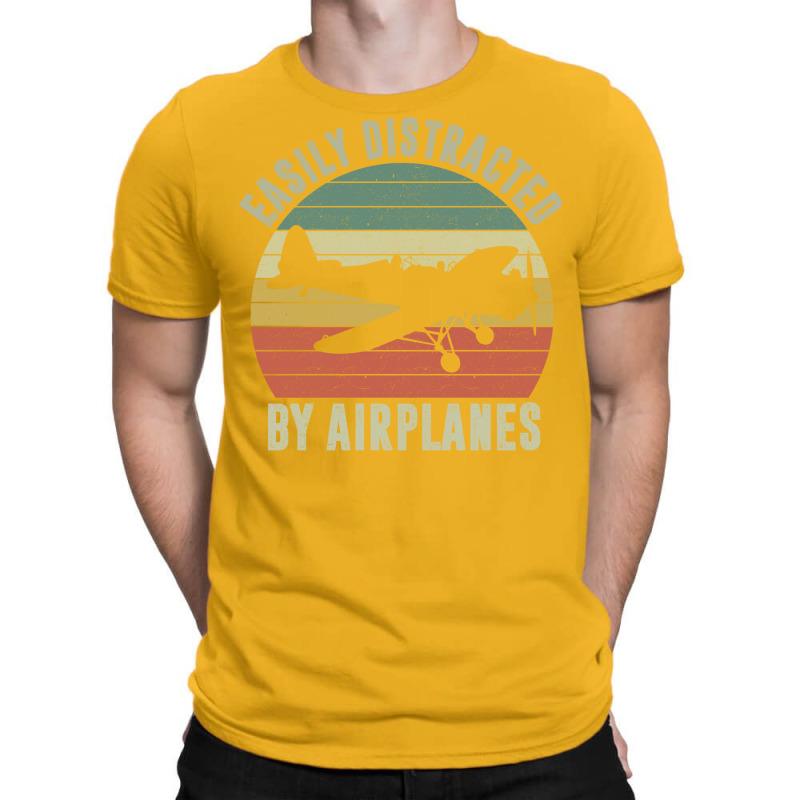 Easily Distracted By Airplanes Humor T-shirt | Artistshot