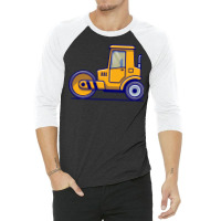 Tractor Vehicle Cartoon Illustration Girl 3/4 Sleeve Shirt | Artistshot