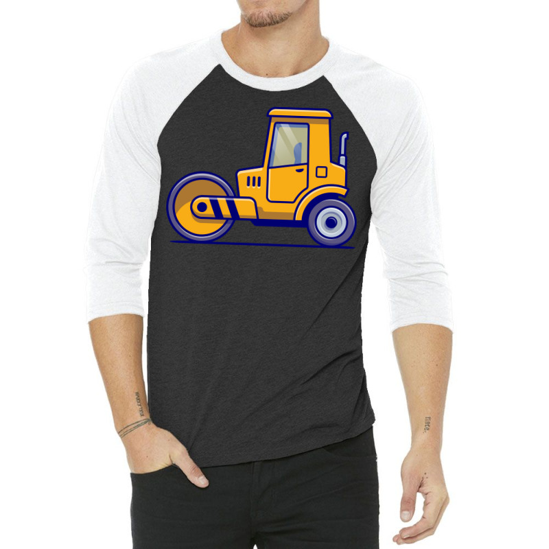 Tractor Vehicle Cartoon Illustration Girl 3/4 Sleeve Shirt by lodenbuduanf | Artistshot