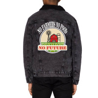 No Farmers Food Future Activist Activism For Gifts Unisex Sherpa-lined Denim Jacket | Artistshot