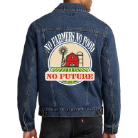 No Farmers Food Future Activist Activism For Gifts Men Denim Jacket | Artistshot