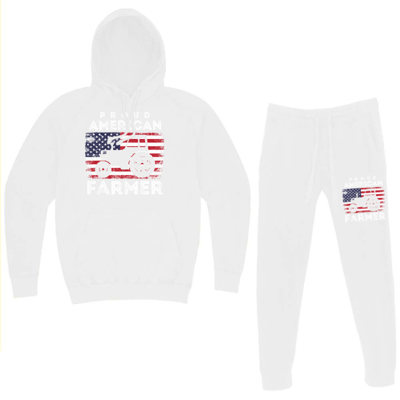 Proud American Farmer Agriculture Farming Humor Hoodie & Jogger Set | Artistshot