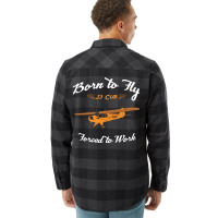 Born To Fly Forced To Work J3 Cub Pilot Red Flannel Shirt | Artistshot