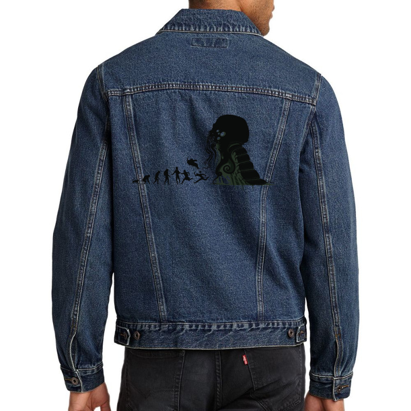 Lovecraftian Evolution Men Denim Jacket by keehanquakera | Artistshot