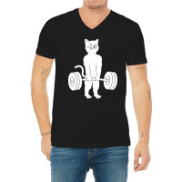 Cat Deadlift Hoodie   Powerlifting Kitty Sweater, V-neck Tee | Artistshot