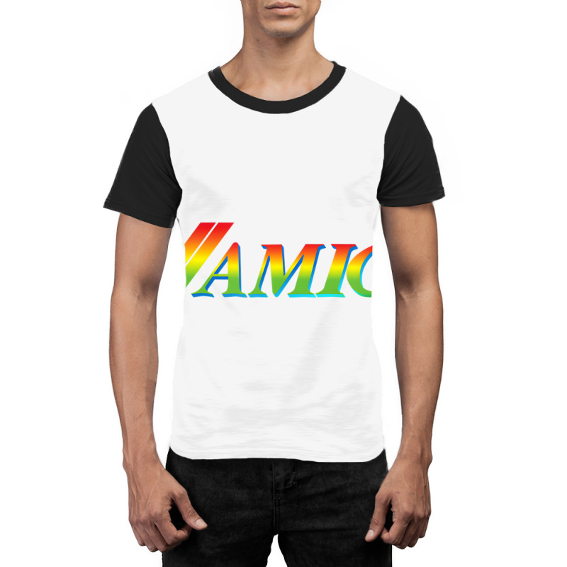 Amiga Tick Rainbow Retro Computer T Shirt Graphic T-shirt | Artistshot