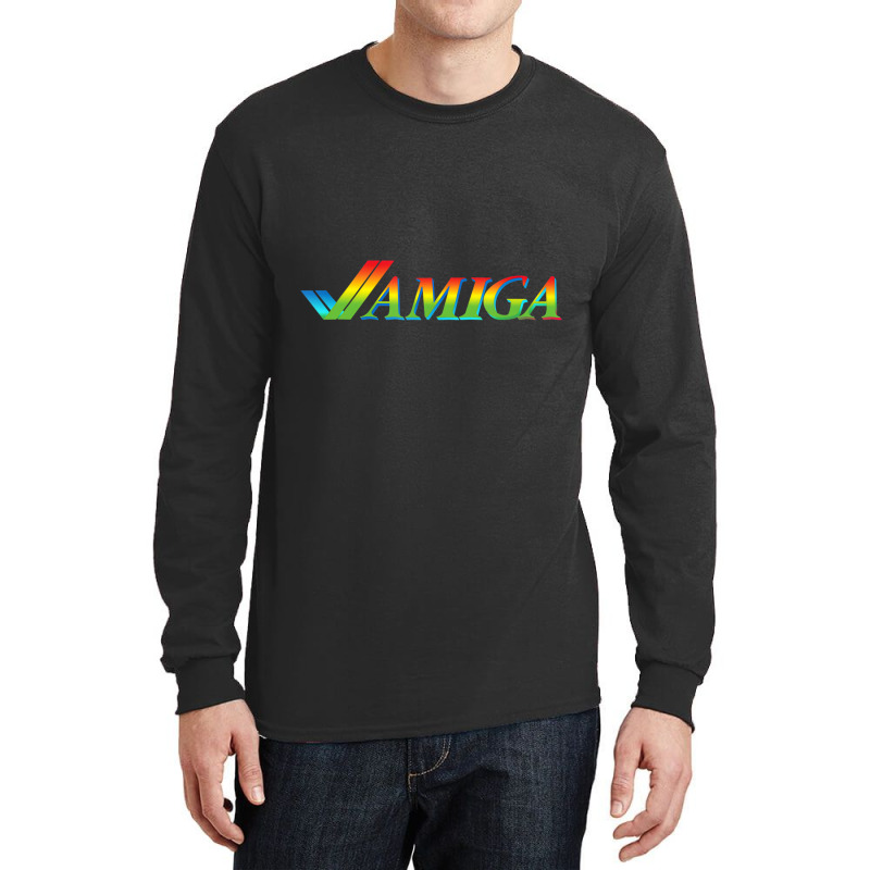 Amiga Tick Rainbow Retro Computer T Shirt Long Sleeve Shirts | Artistshot