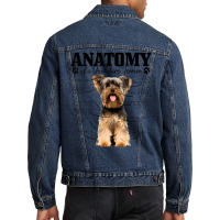 Anatomy Of A Yorkshire Terrier Funny Cute Dog York Men Denim Jacket | Artistshot